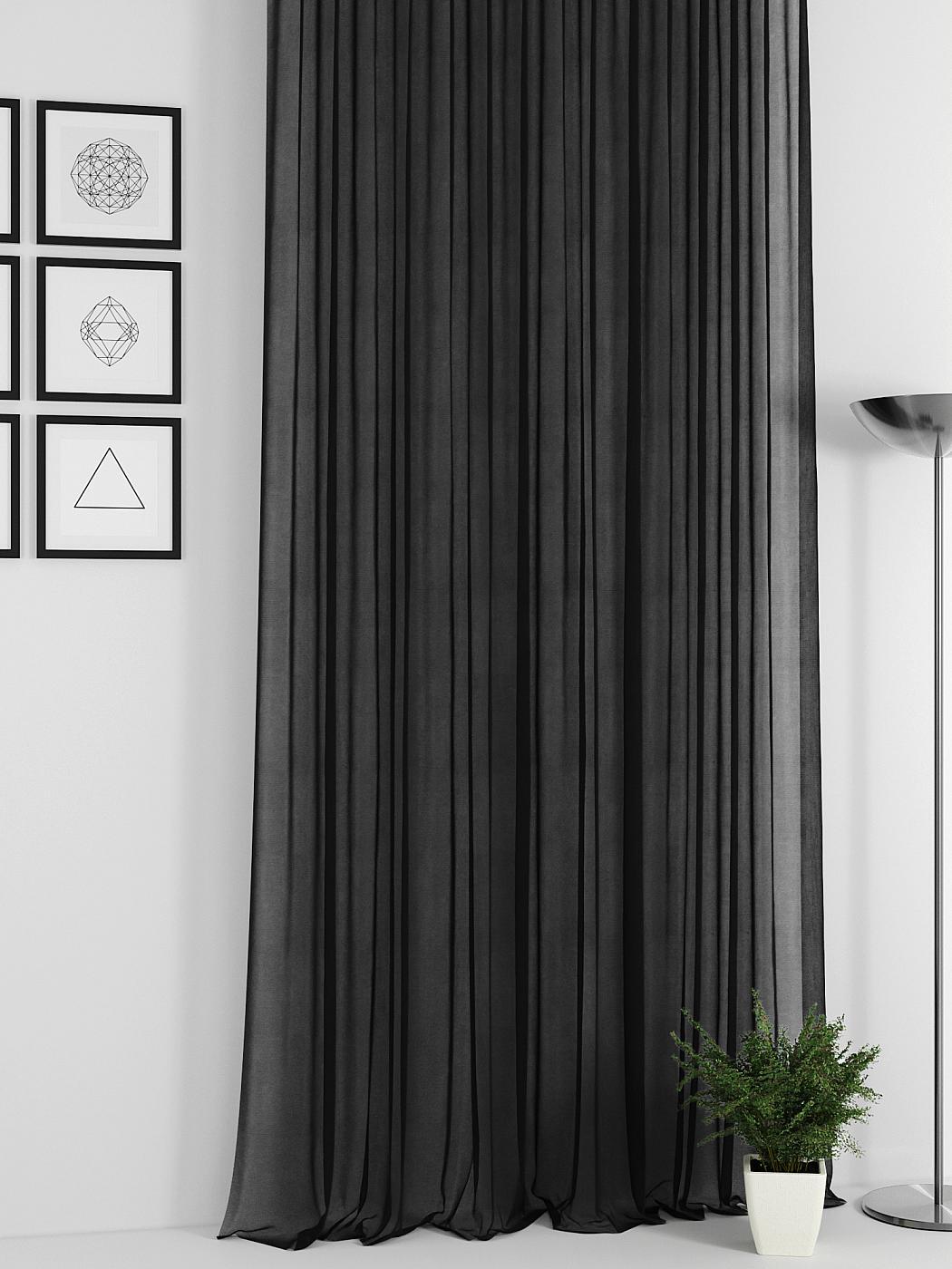 

Тюль для комнаты AT HOME / Вуаль 300х320 см / Тантс (черный), 125287