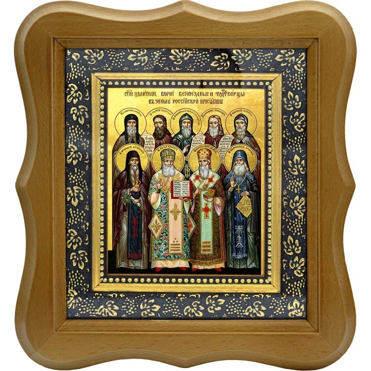 

Собор русских целителей. Икона на холсте.