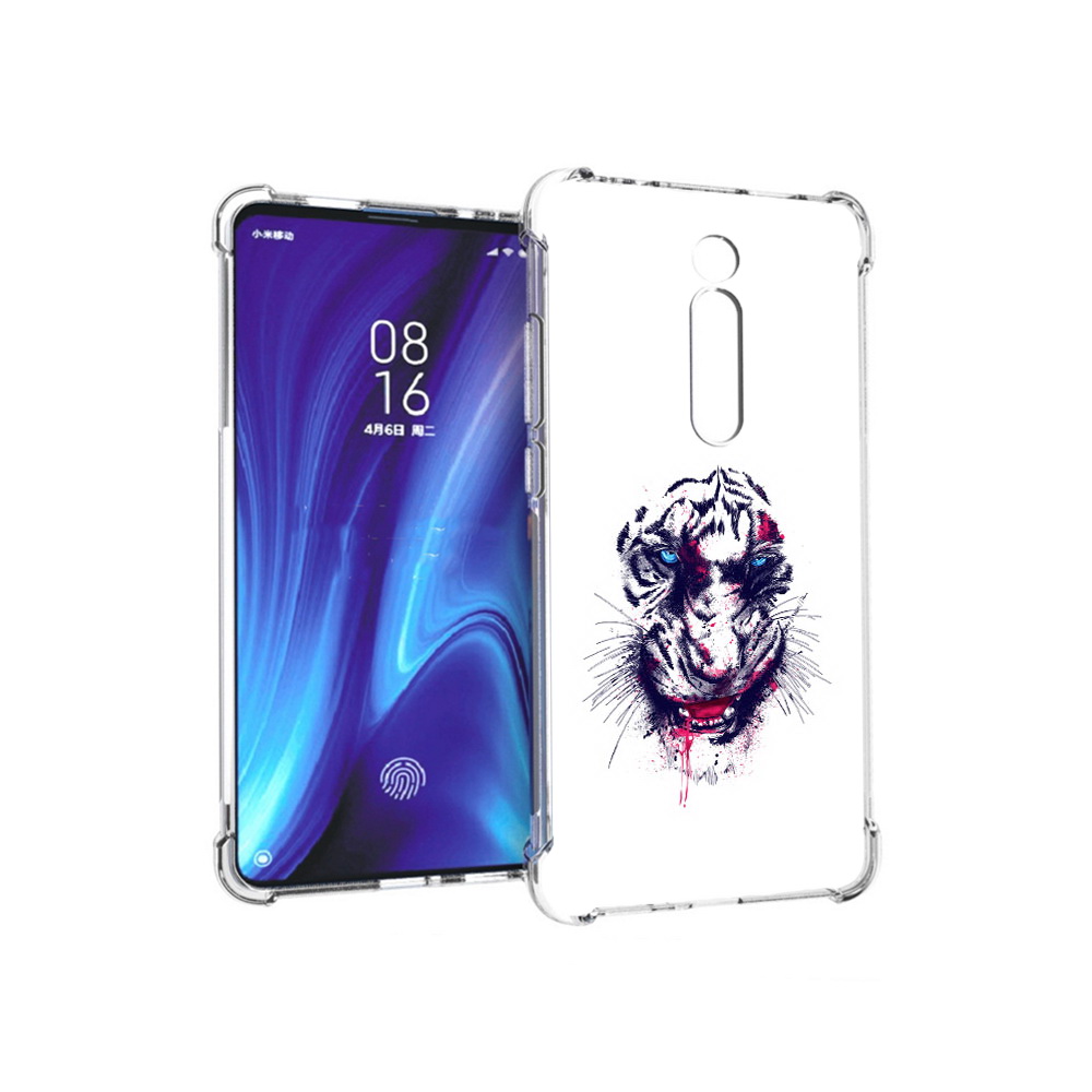 

Чехол MyPads Tocco для Xiaomi Redmi K20 безумный тигр (PT130504.291.228), Прозрачный, Tocco