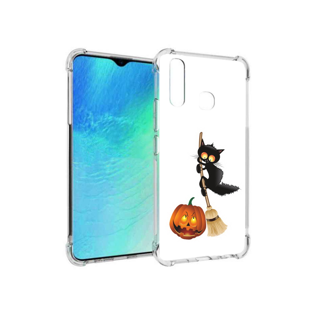 

Чехол MyPads Tocco для Vivo Y19 хэлуинский котик (PT140444.419.667), Прозрачный, Tocco