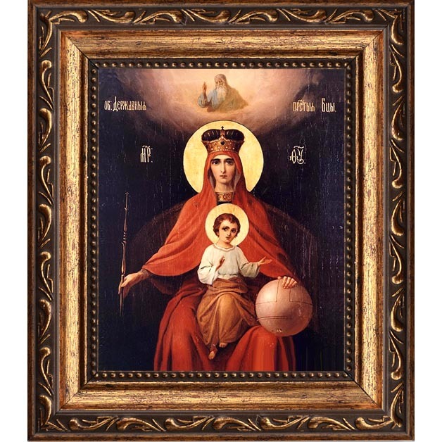 

Державная икона Божией Матери на холсте.