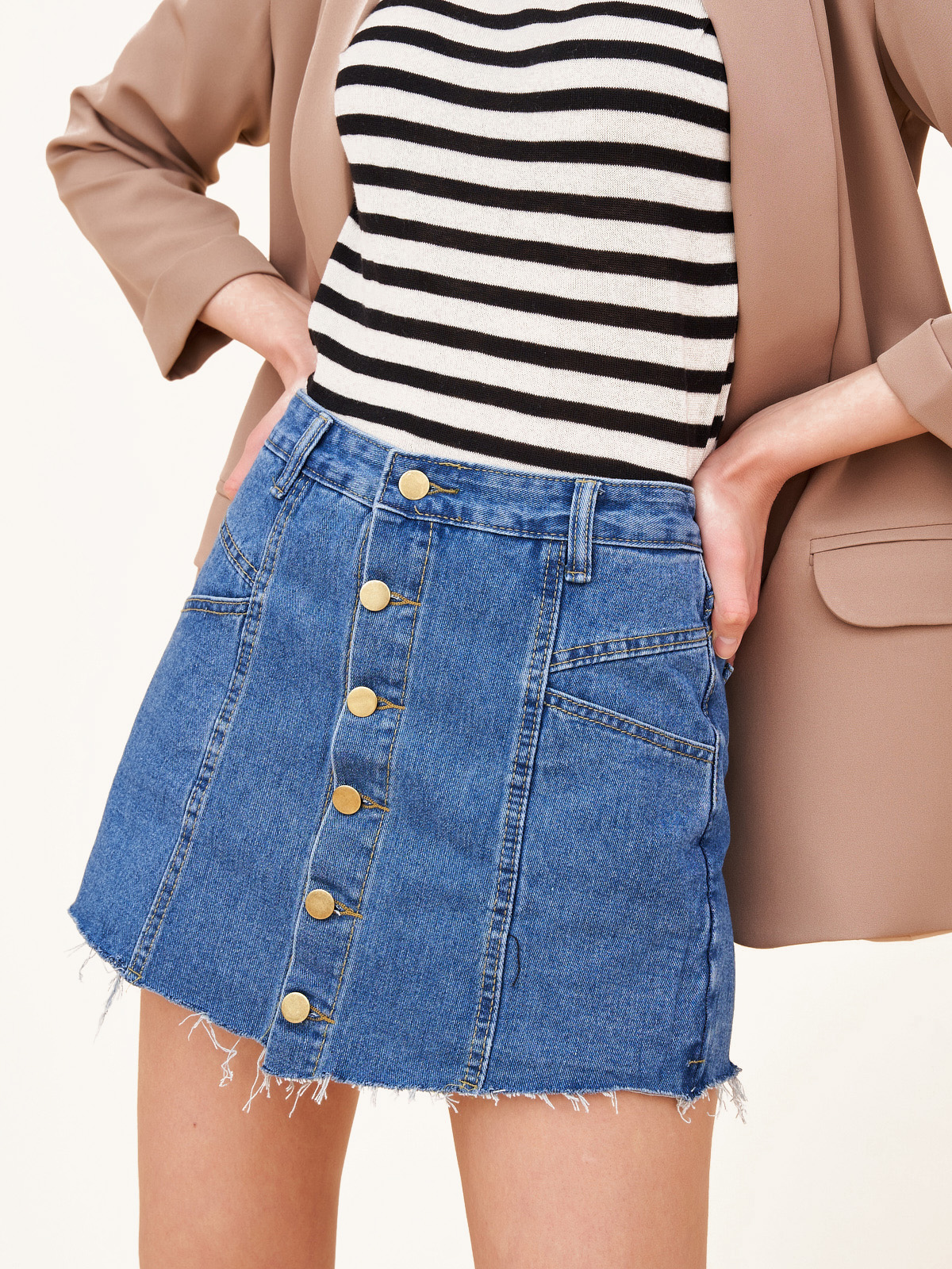 

Юбка женская Olya Stoff OS26063 синяя 40 RU, OS26063