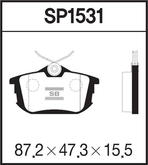 

Комплект тормозных колодок Sangsin brake SP1531