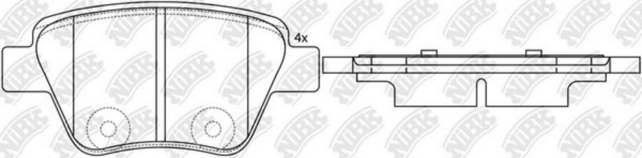 Тормозные колодки NiBK задние PN0550