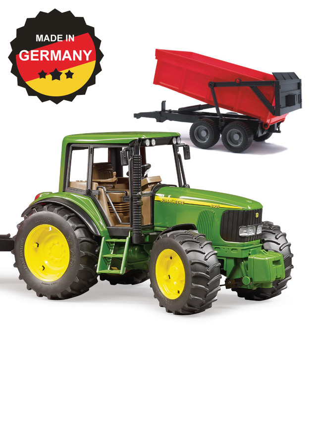 Трактор Bruder John Deereс прицепом и самосвалом