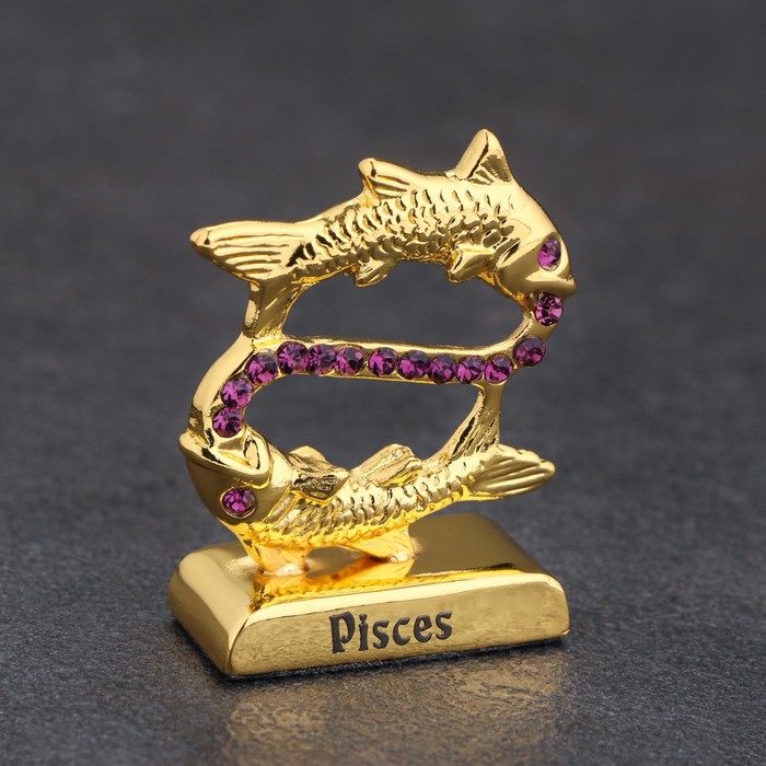 

Сувенир знак зодиака "Рыбы",с кристаллами