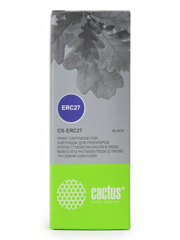 

Ленточный картридж для матричного принтера CACTUS (CS-ERC27) черный, совместимый