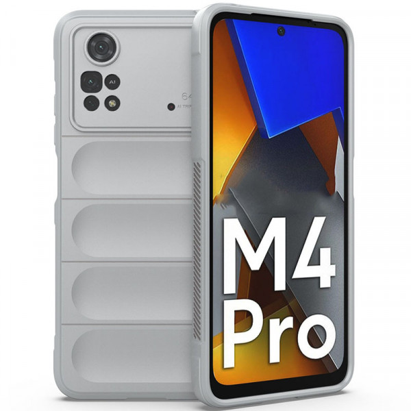 

Чехол Epik Flex Silicone для Poco M4 Pro 4G с защитой камеры и микрофиброй, Серый