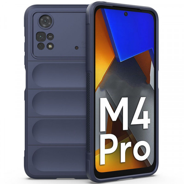 

Чехол Epik Flex Silicone для Poco M4 Pro 4G с защитой камеры и микрофиброй, Синий
