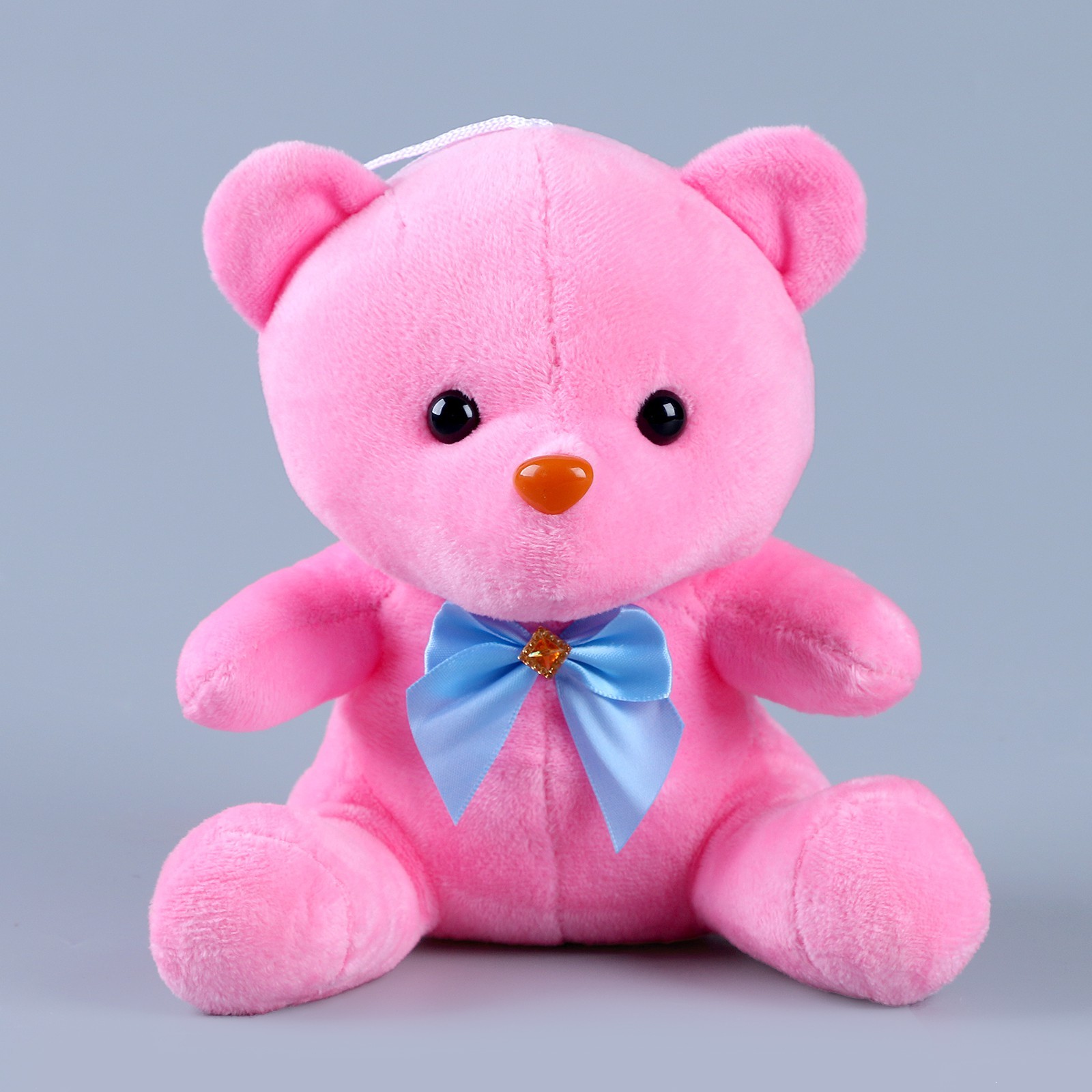 

Мягкая игрушка "Мишка" с бантиком, 20 см, цвет розовый