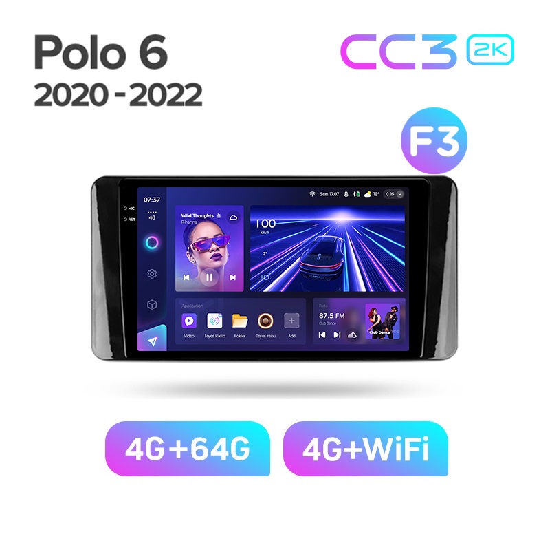 Магнитола TEYES VOLKSWAGEN POLO 6 2020 г CC3 2K 464ГБ 3789000₽