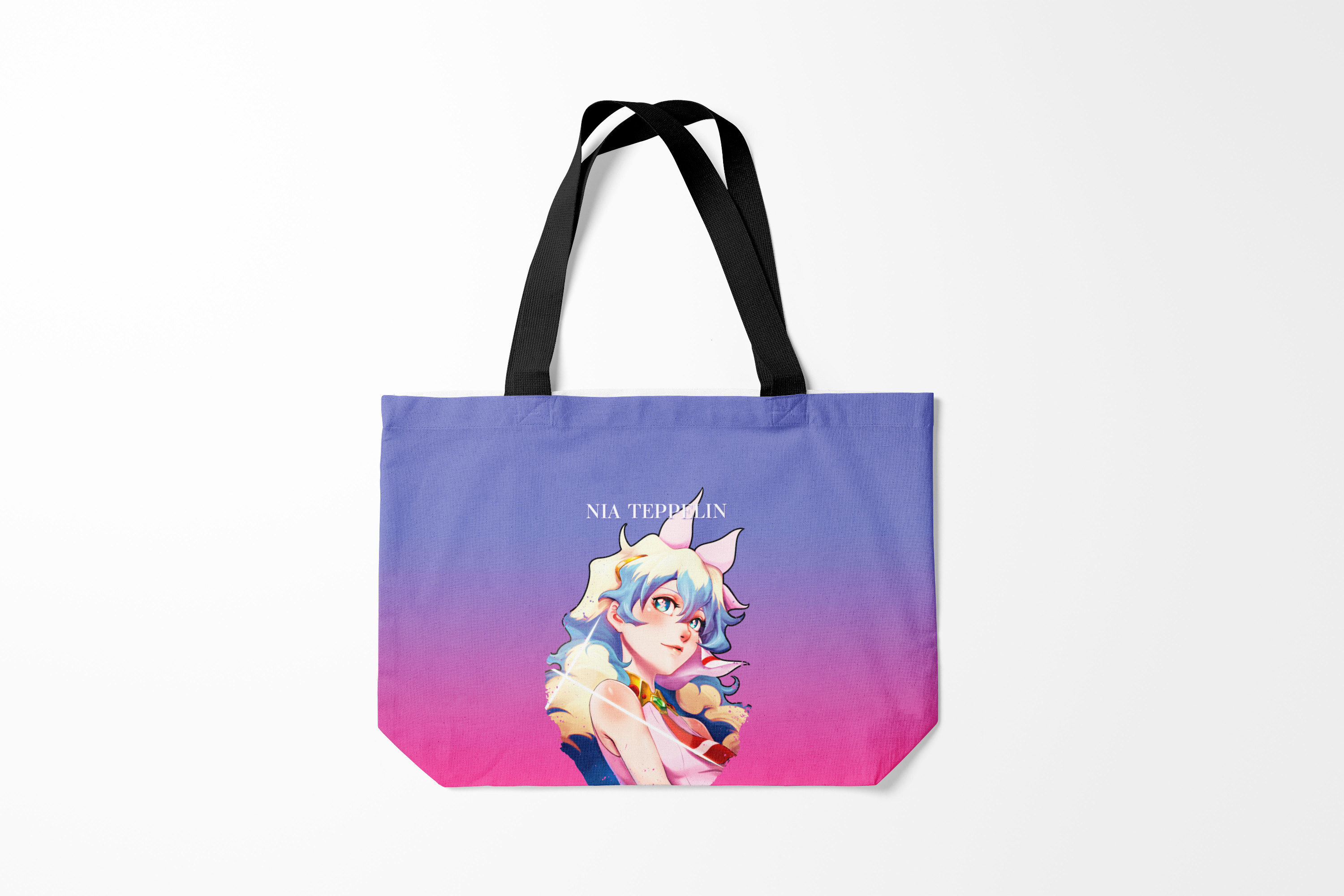 

Сумка шoппер унисекс Burnettie Гуррен Лаганн Nia Gurren Lagann, фиолетовый; розовый, Гуррен Лаганн Nia Gurren Lagann