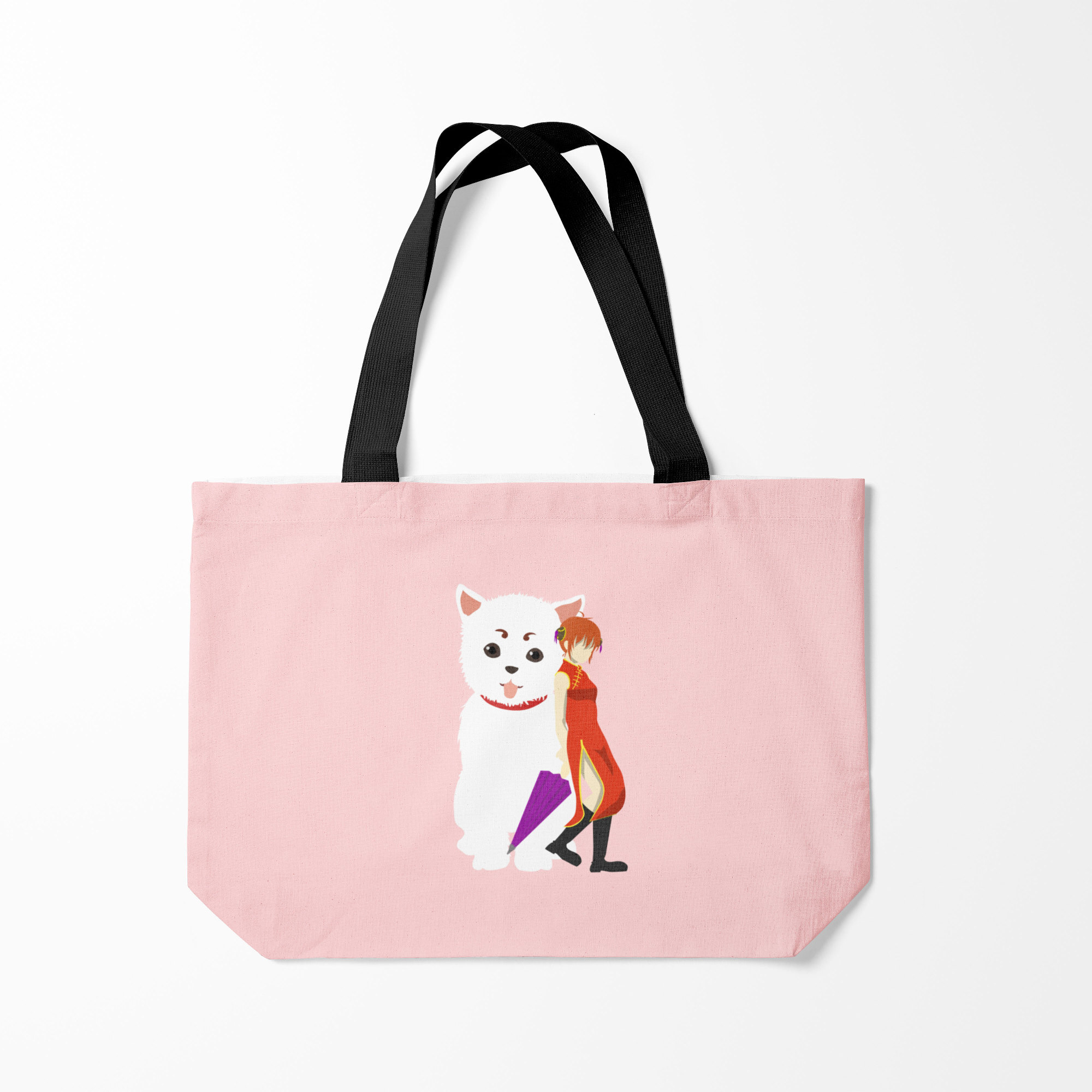 

Сумка шoппер унисекс Burnettie Кот Гинтама, розовый, Кот Гинтама