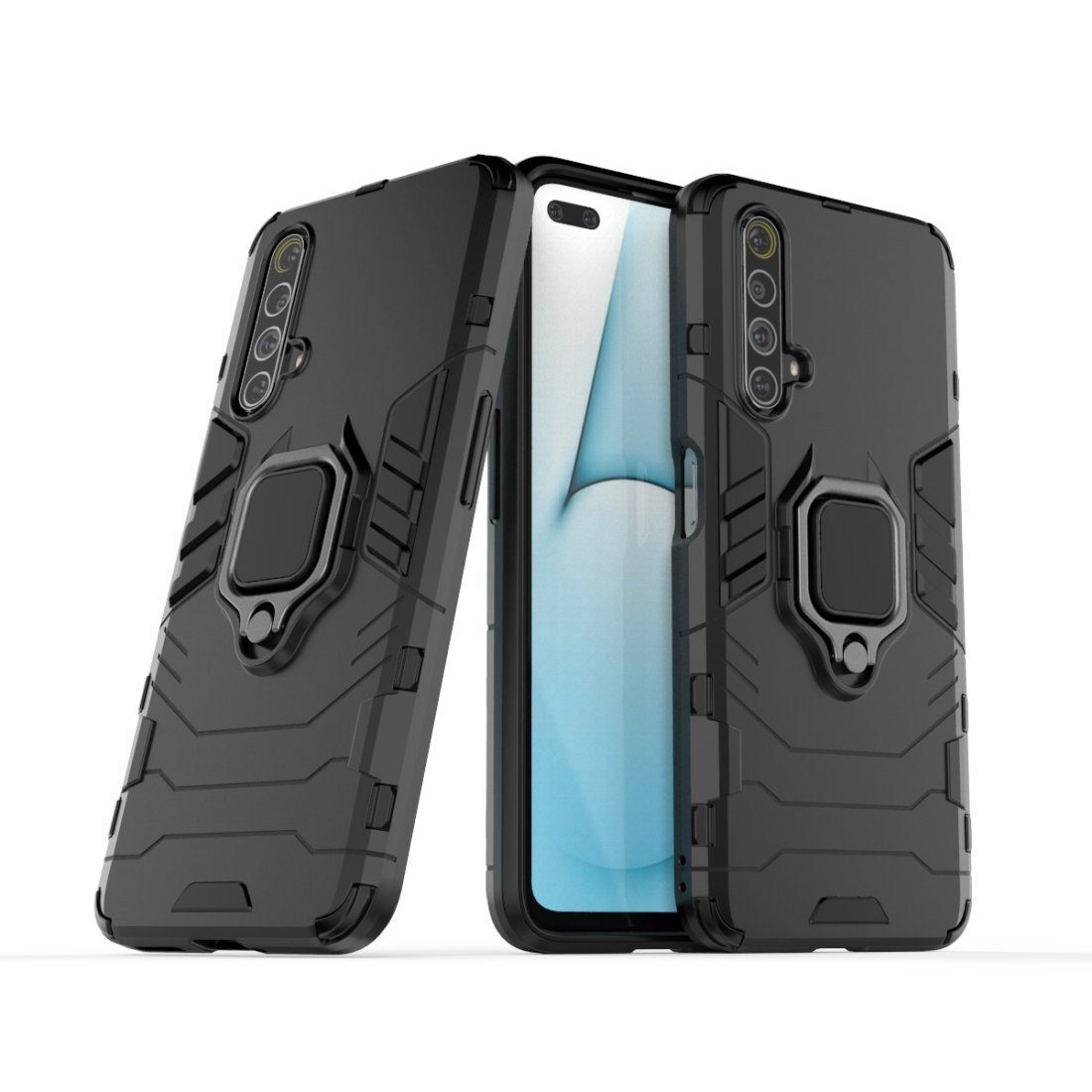 

Чехол противоударный для Realme X3/Realme X5 5G, Armor Ring Holder, черный, Realme X3 / Realme X5 5G