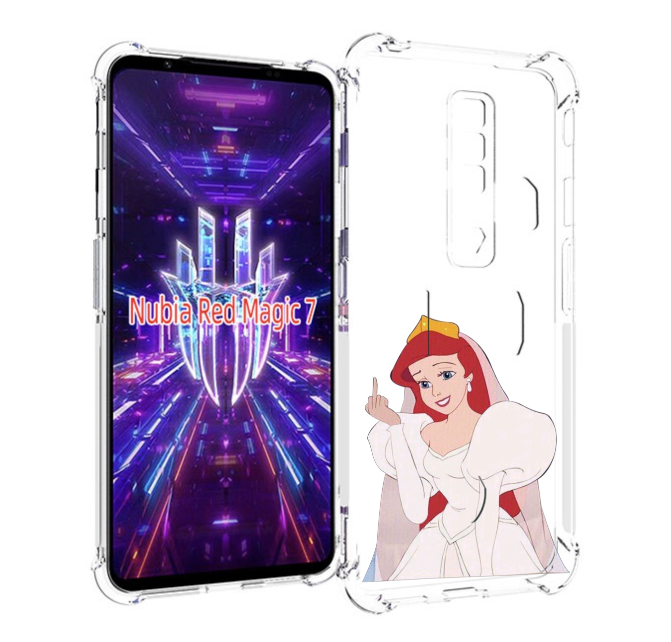 

Чехол MyPads принцесса-Русалочка-Ариель женский для ZTE Nubia Red Magic 7, Прозрачный, Tocco