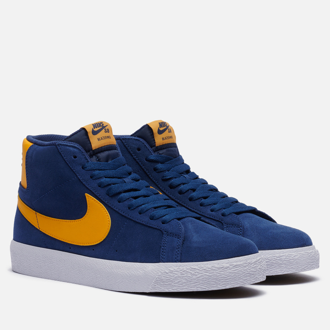 фото Кроссовки мужские nike sb zoom blazer mid michigan синие 11.5 us