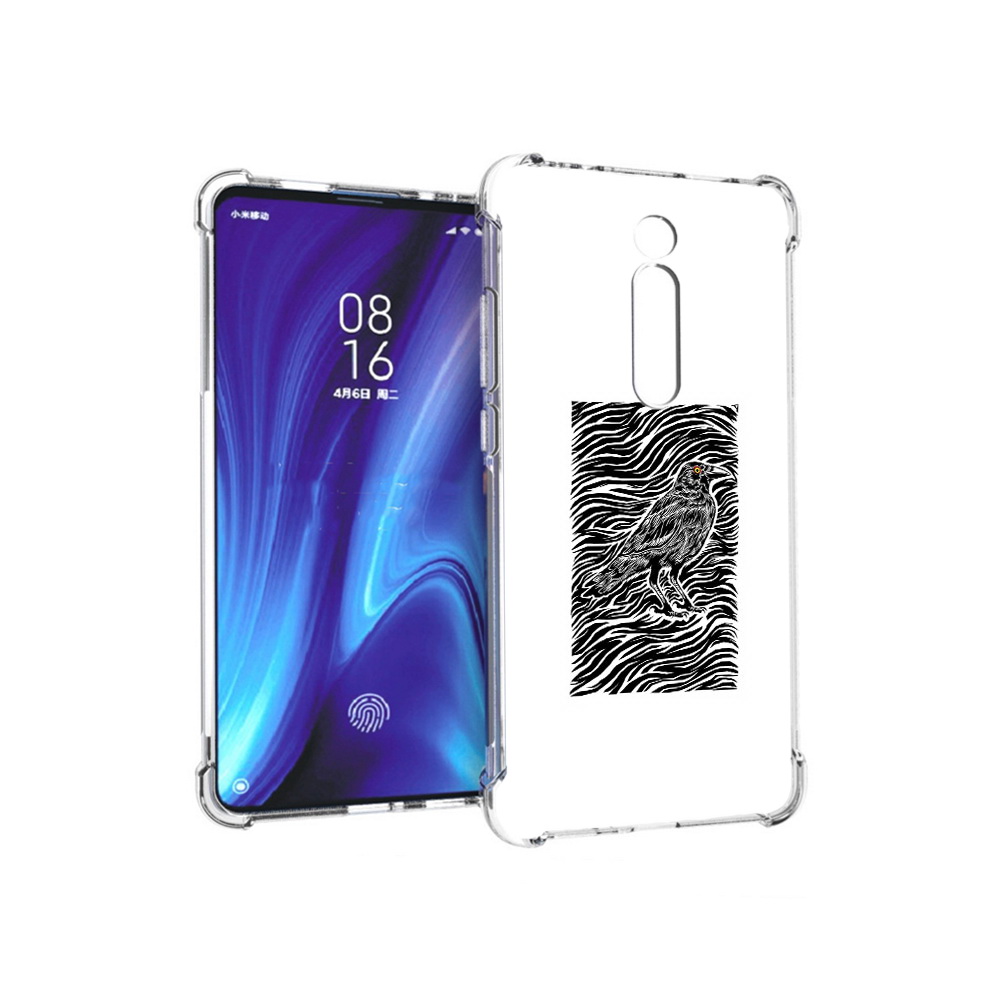 

Чехол MyPads Tocco для Xiaomi Redmi K20 ворон в абстракции (PT130504.291.272), Прозрачный, Tocco