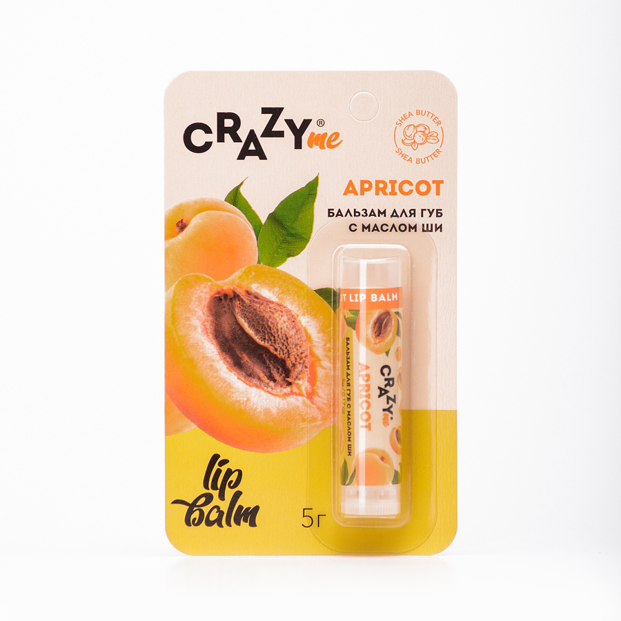 фото Бальзам для губ crazyme apricot lip balm, 5 г