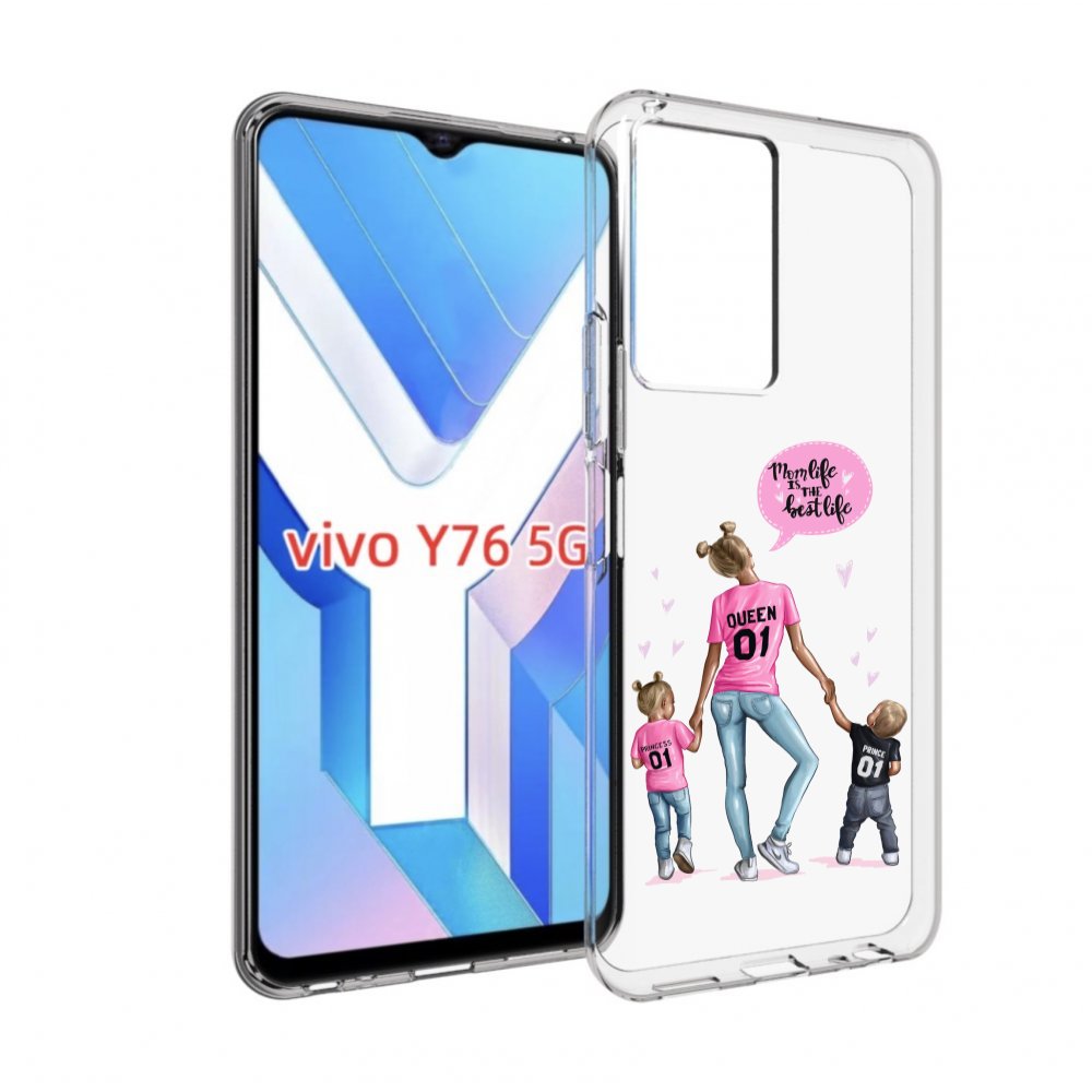 

Чехол MyPads Мама-королева женский для Vivo Y76 5G, Прозрачный, Tocco
