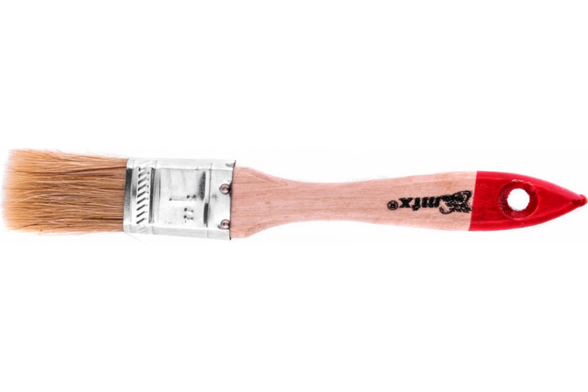 Кисть плоская Стандарт 1,25мм, натуральная щетина, деревянная ручка MATRIX 82520