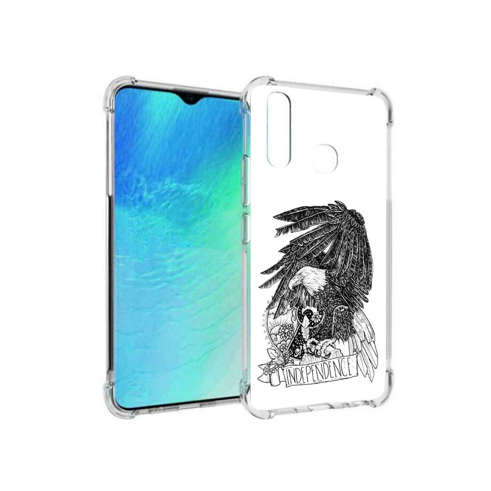 

Чехол MyPads Tocco для Vivo Y19 черно белый сокол (PT140444.419.688), Прозрачный, Tocco