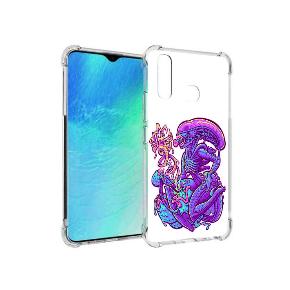 

Чехол MyPads Tocco для Vivo Y19 чужой фиолетовый цвет (PT140444.419.693), Прозрачный, Tocco