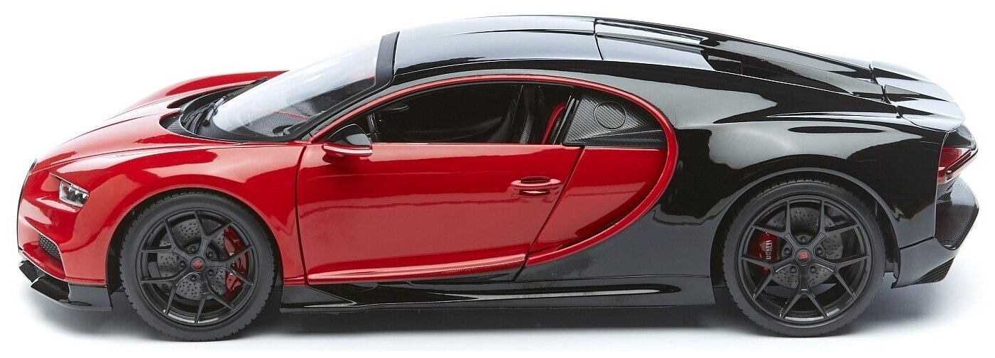 Машина Bburago Bugatti Chiron Sport 1:32, красныйчерный 18-43000 kidami 1 32 alloy diecast model car bugatti chiron diecasts