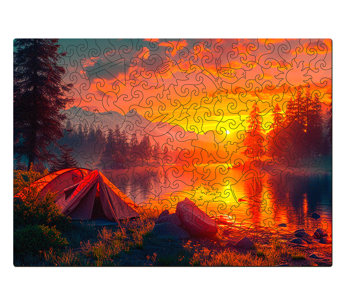 

Деревянные пазлы Active puzzles Горный рассвет головоломка настольная игра 200 дет, Горный рассвет