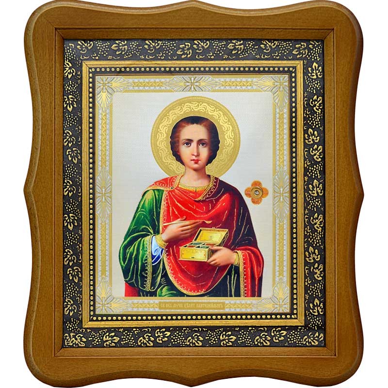 

Пантелеймон Целитель. Икона с мощевиком.