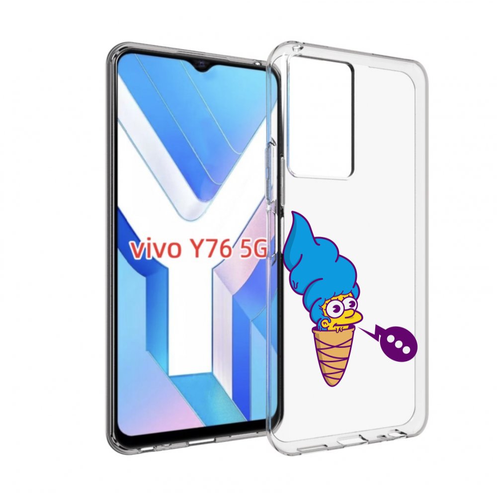 

Чехол MyPads Мардж-рожок для Vivo Y76 5G, Прозрачный, Tocco