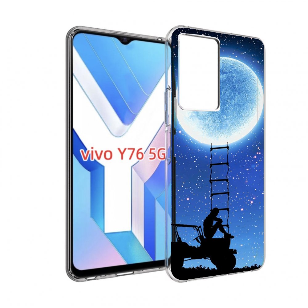 

Чехол MyPads Машина-на-лун для Vivo Y76 5G, Прозрачный, Tocco