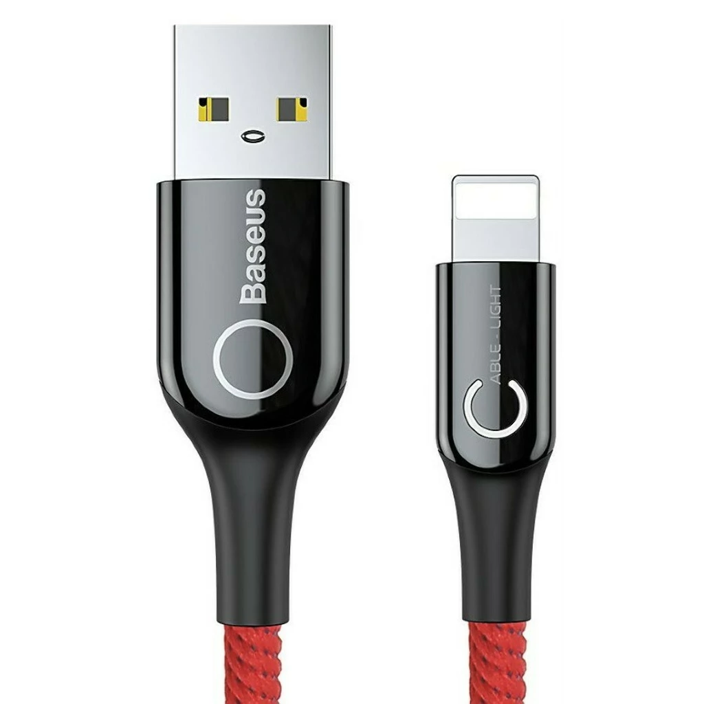 фото Кабель lightning - usb baseus calcd-09 1 м красный