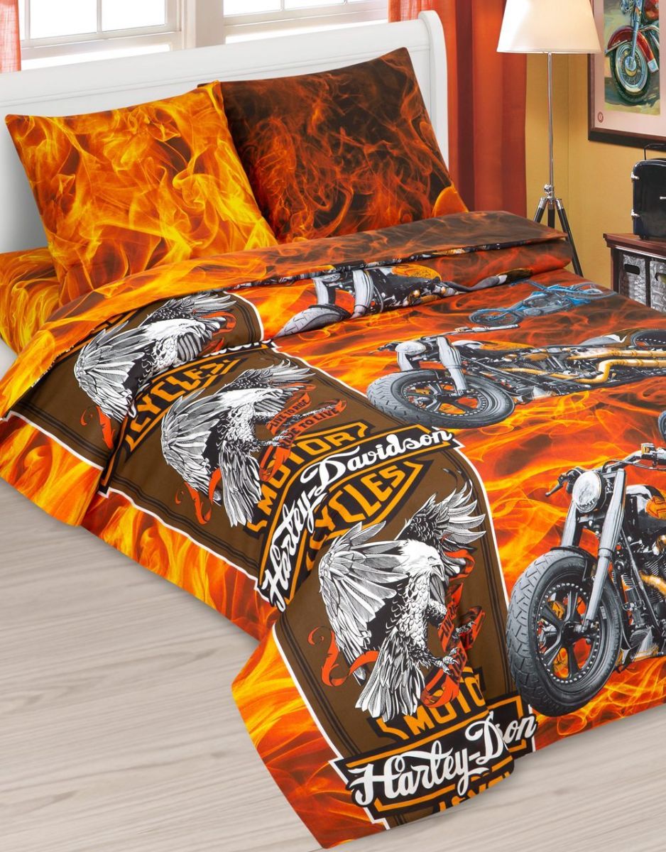 Детское постельное белье из поплина АРТПОСТЕЛЬ Байкер арт. 912 1,5-спальное