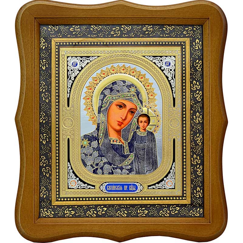 

Казанская Божья матерь. Печатная икона.