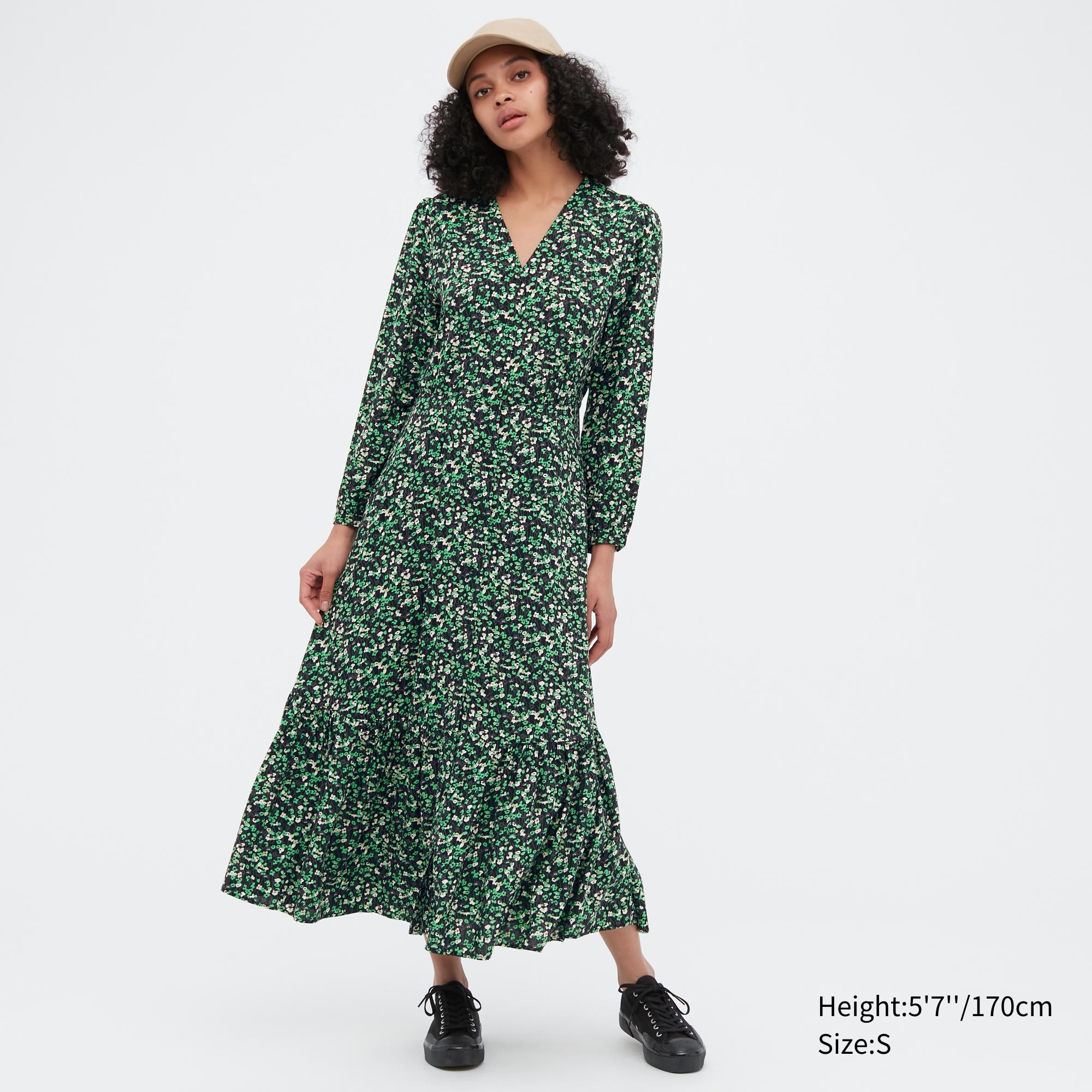 

Платье женское UNIQLO 450295COL55 зеленое L (доставка из-за рубежа), 450295COL55