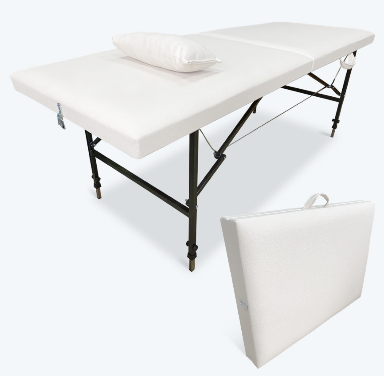 

Кушетка складная косметологическая Fabric-stol 190х70х65-85 см белая