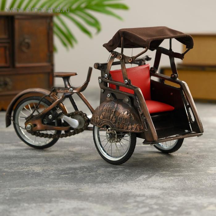 фото Сувенир из нержавеющей стали "велосипед с каретой" 30х10х18 см nobrand