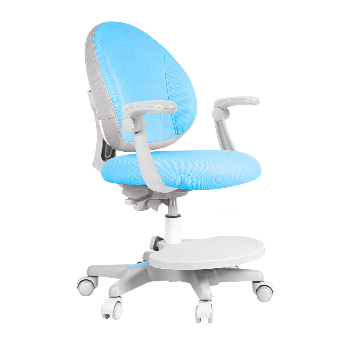 Детское кресло Anatomica Arriva с подлокотниками и подставкой для ног голубой