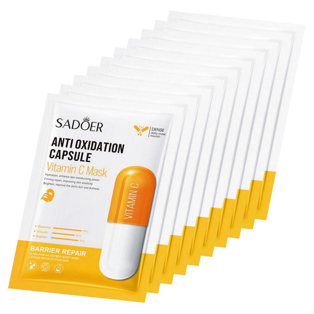 Тканевая маска для лица Sadoer Антиоксидантная капсульная с витамином Сх10шт