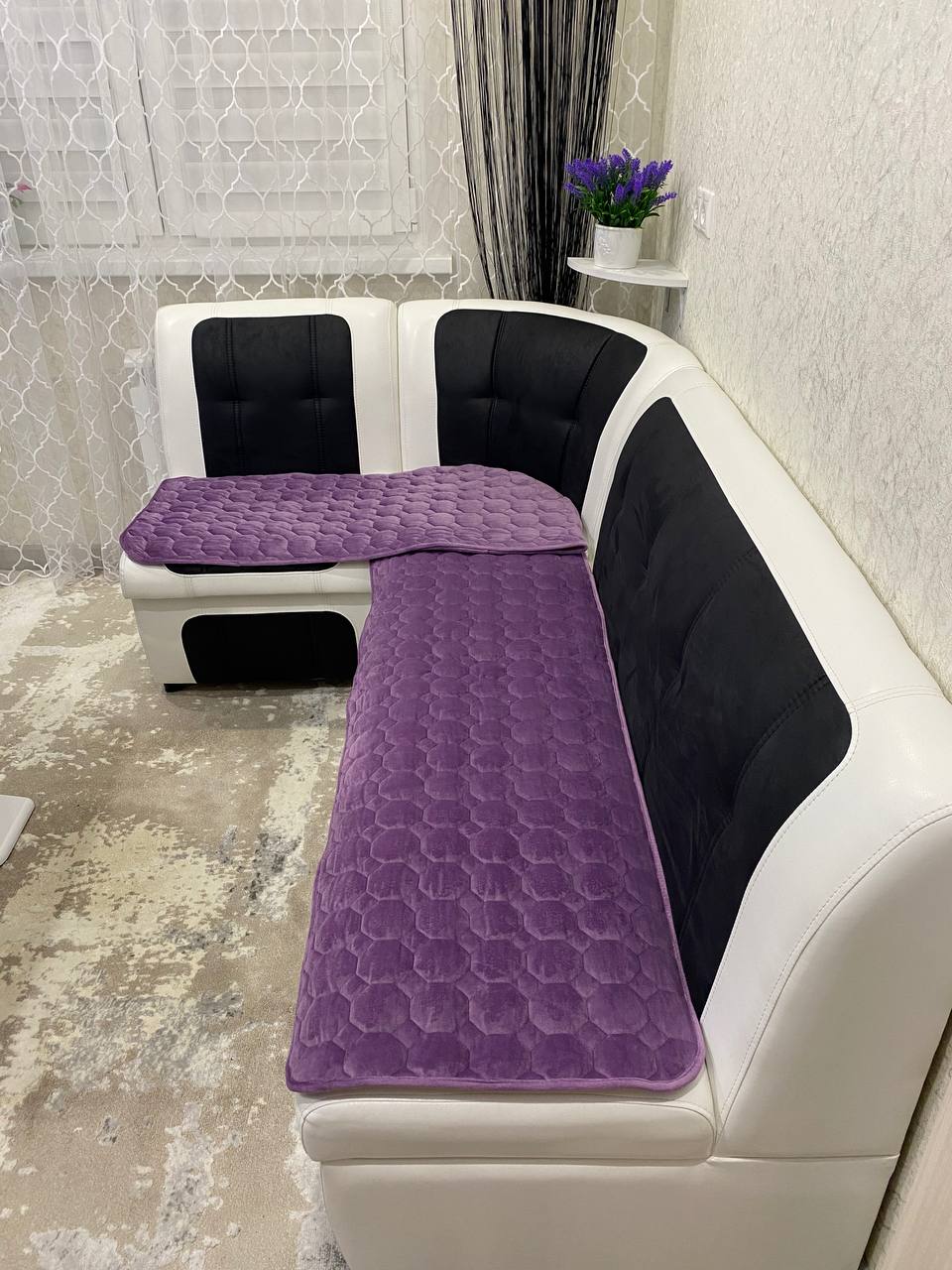 Комплект накидок на кухонный уголок Home Comfort 150х50см 2шт, сиреневый