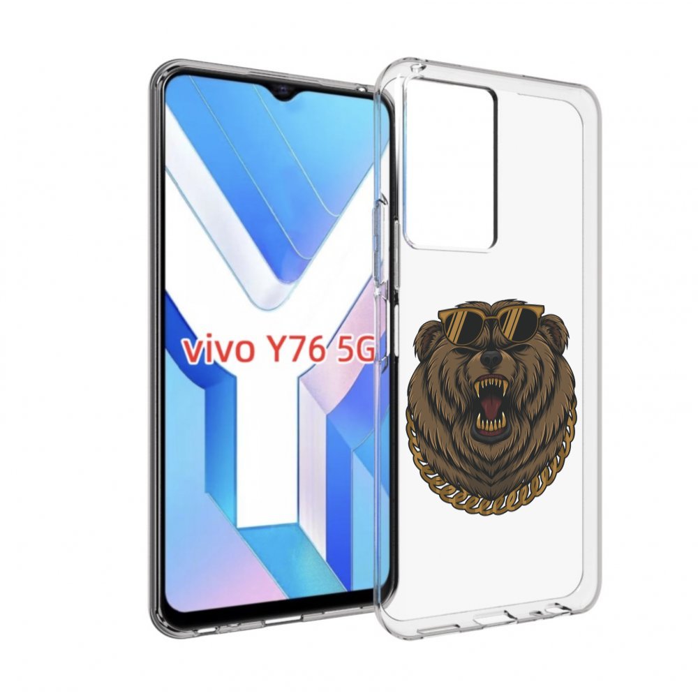 

Чехол MyPads Медведь-в-очках-2 для Vivo Y76 5G, Прозрачный, Tocco
