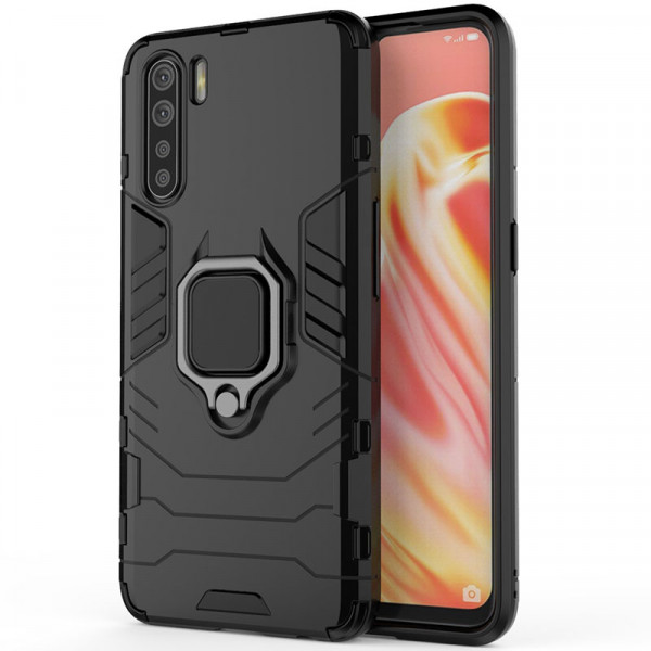 Противоударный чехол Epik Transformer Ring для Oppo A91/F15/Reno 3 4G