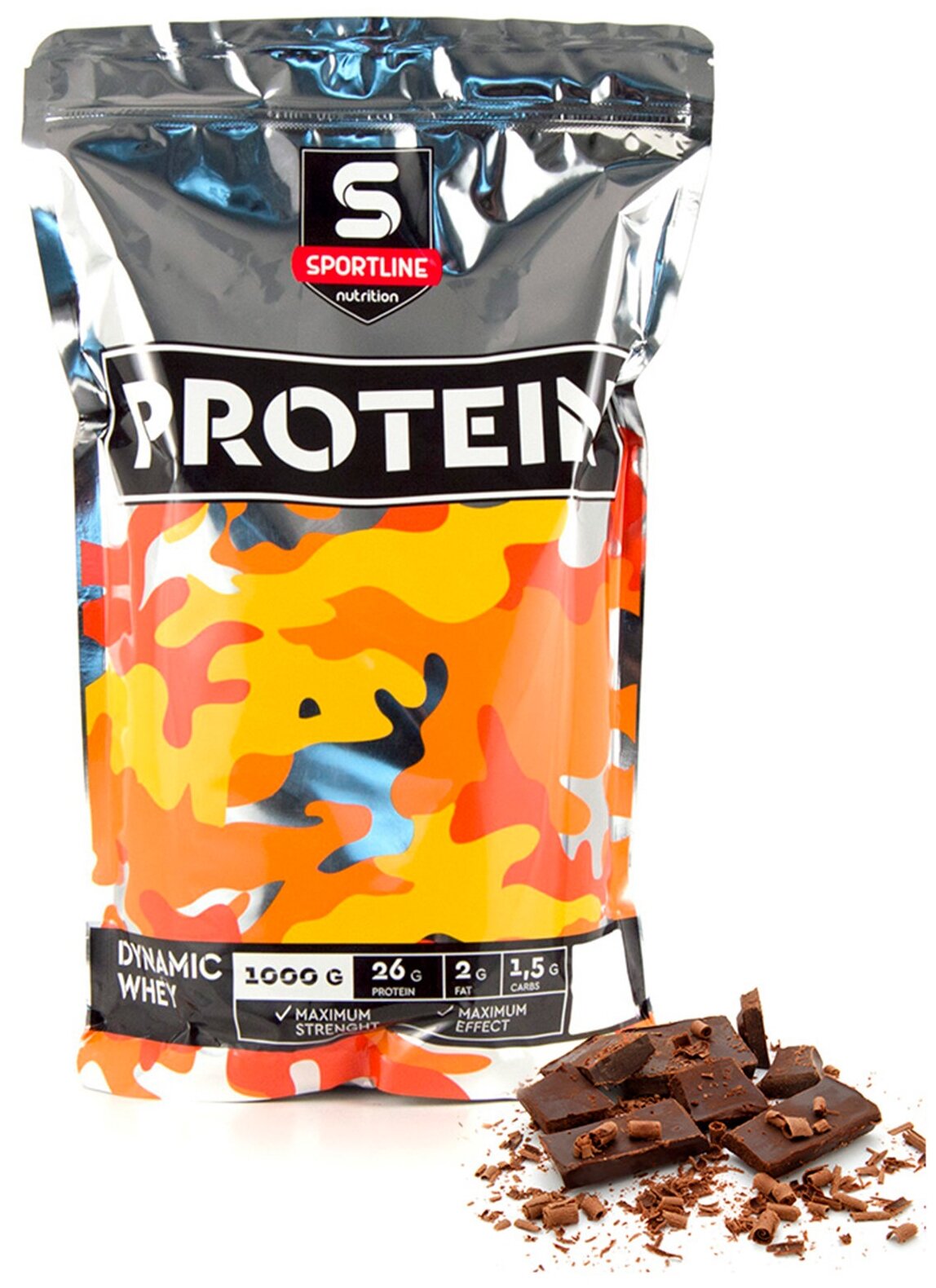 фото Протеин sportline dynamic whey protein (двойной шоколад) 1000g