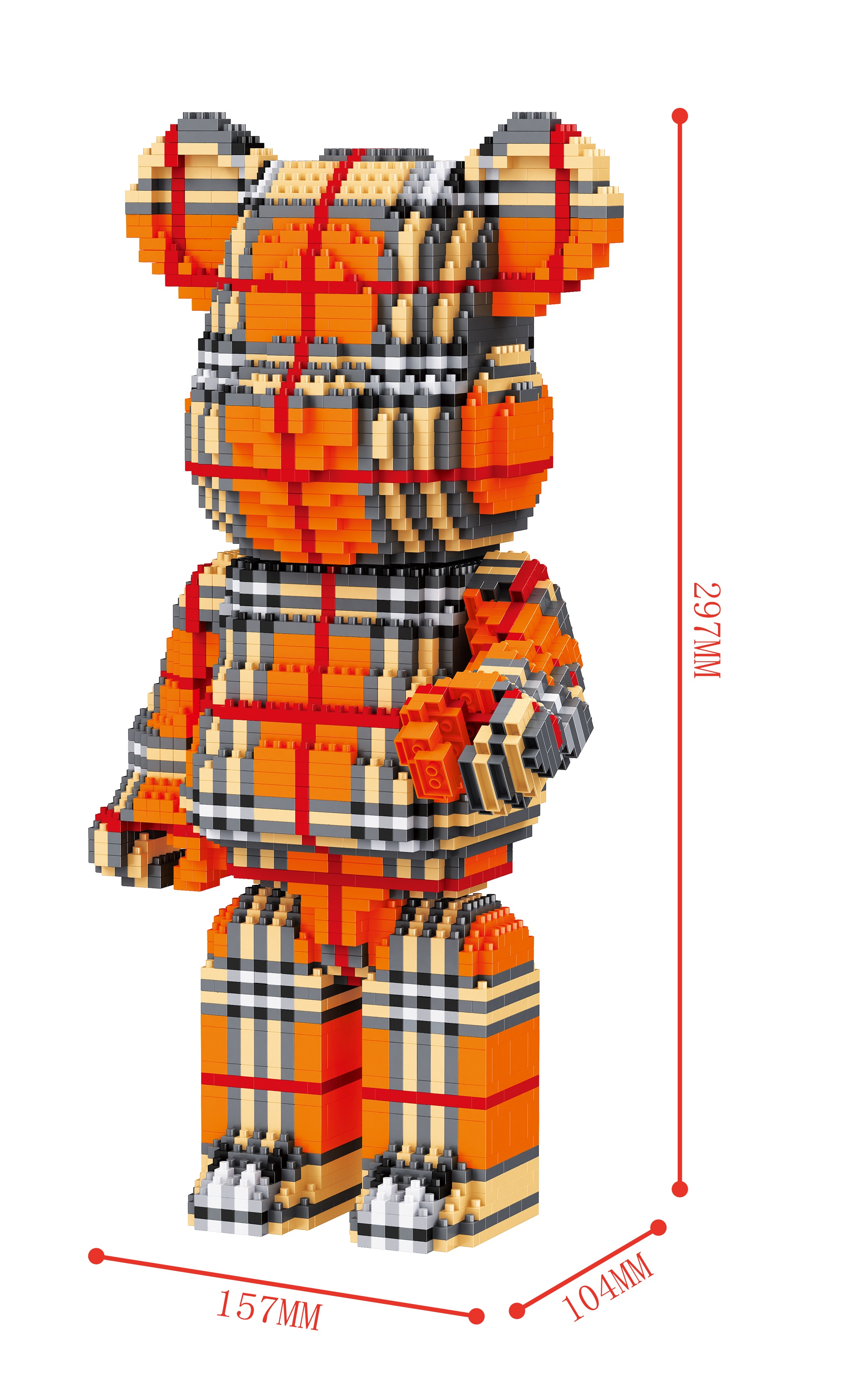 Конструктор 3D из миниблоков Balody LP BearBrick Fashion Мишка 3349 элементов - BA200585