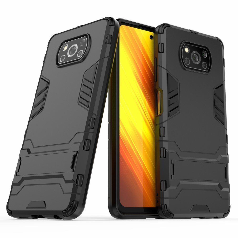 фото Чехол противоударный armor case для xiaomi mi poco x3 nfc, черный grand price