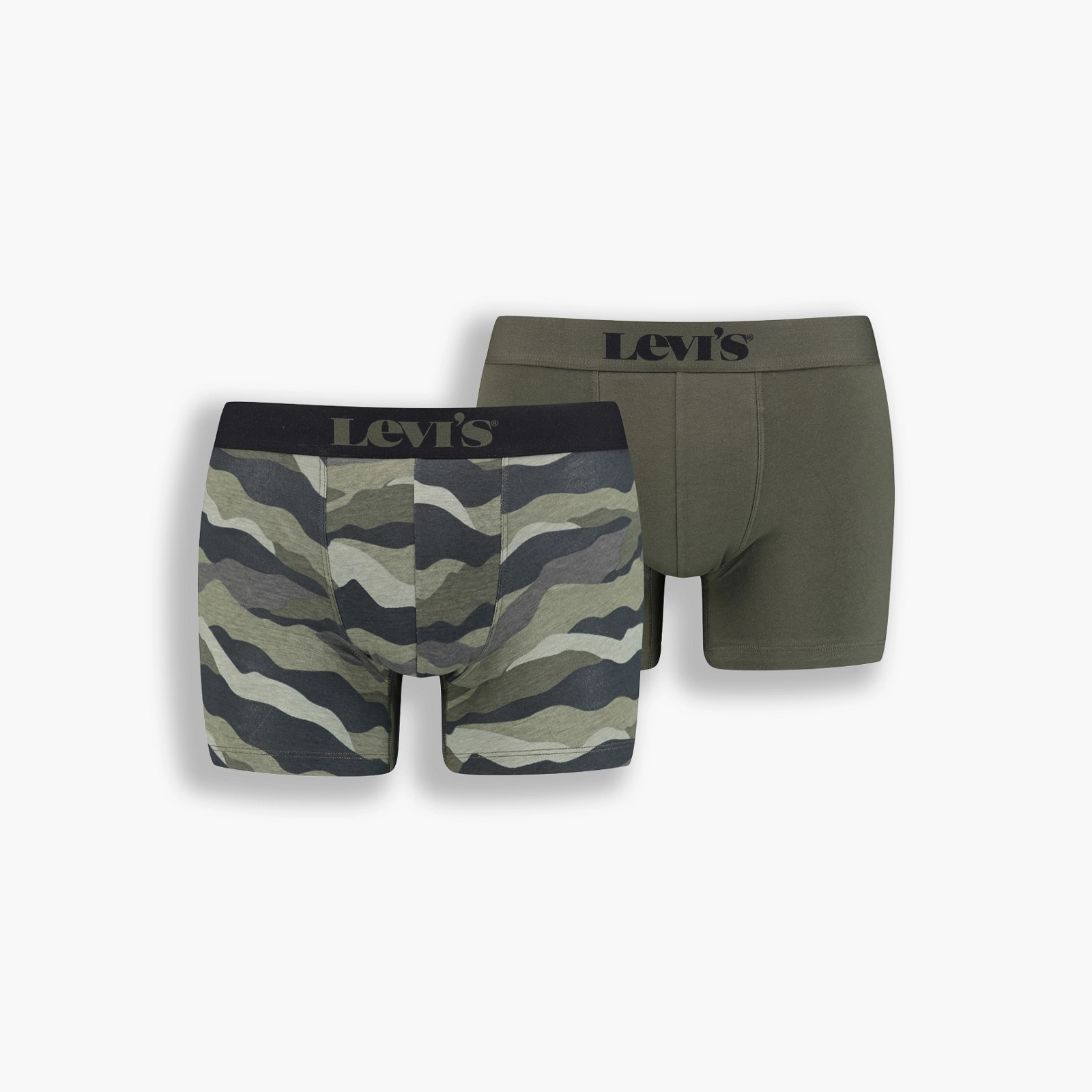 

Боксеры мужские Levi's Calm Camouflage Boxer Brief 2P серые M, Calm Camouflage Boxer Brief 2P