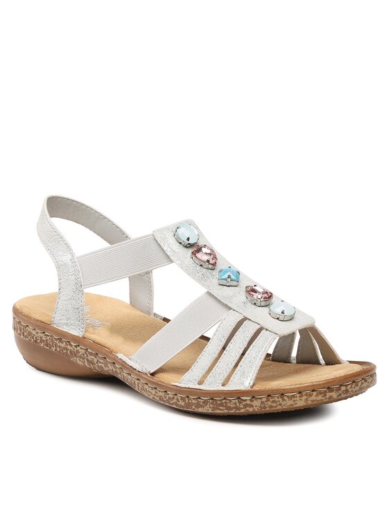 

Сандалии 62860-90 Rieker серебристый 40 EU, 62860-90