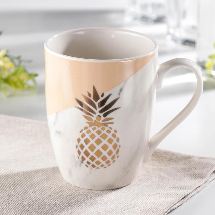 фото Кружка доляна «ананас», 350 мл, 12,5x8,8x10,5 см