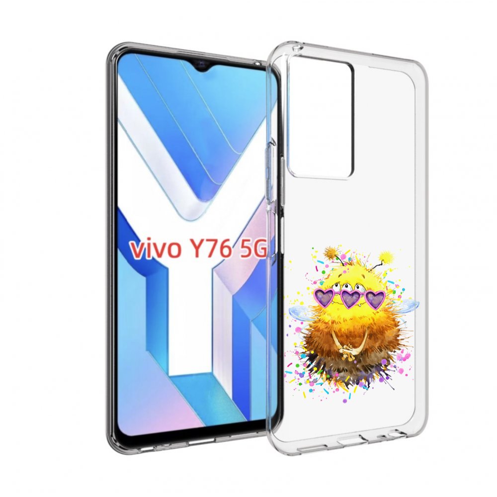 

Чехол MyPads Пушитый шмель для Vivo Y76 5G, Прозрачный, Tocco