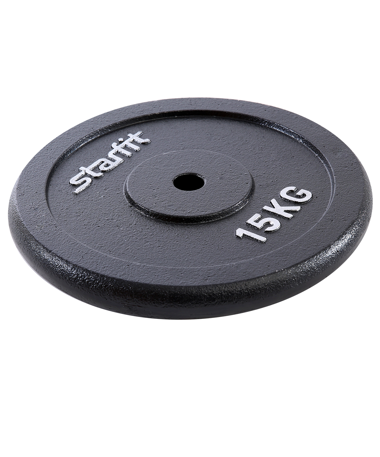 фото Диск чугунный starfit bb-204 15 кг, d=26 мм, черный